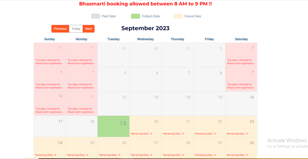 Bhasma Aarti Booking Ujjain Mahakal