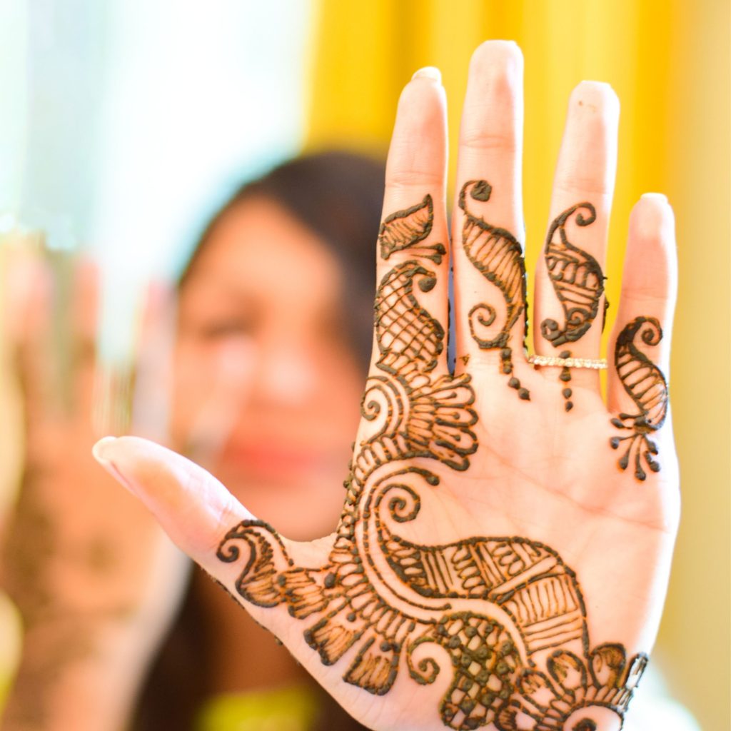 Woman's Hand with a Simple Mehndi Design