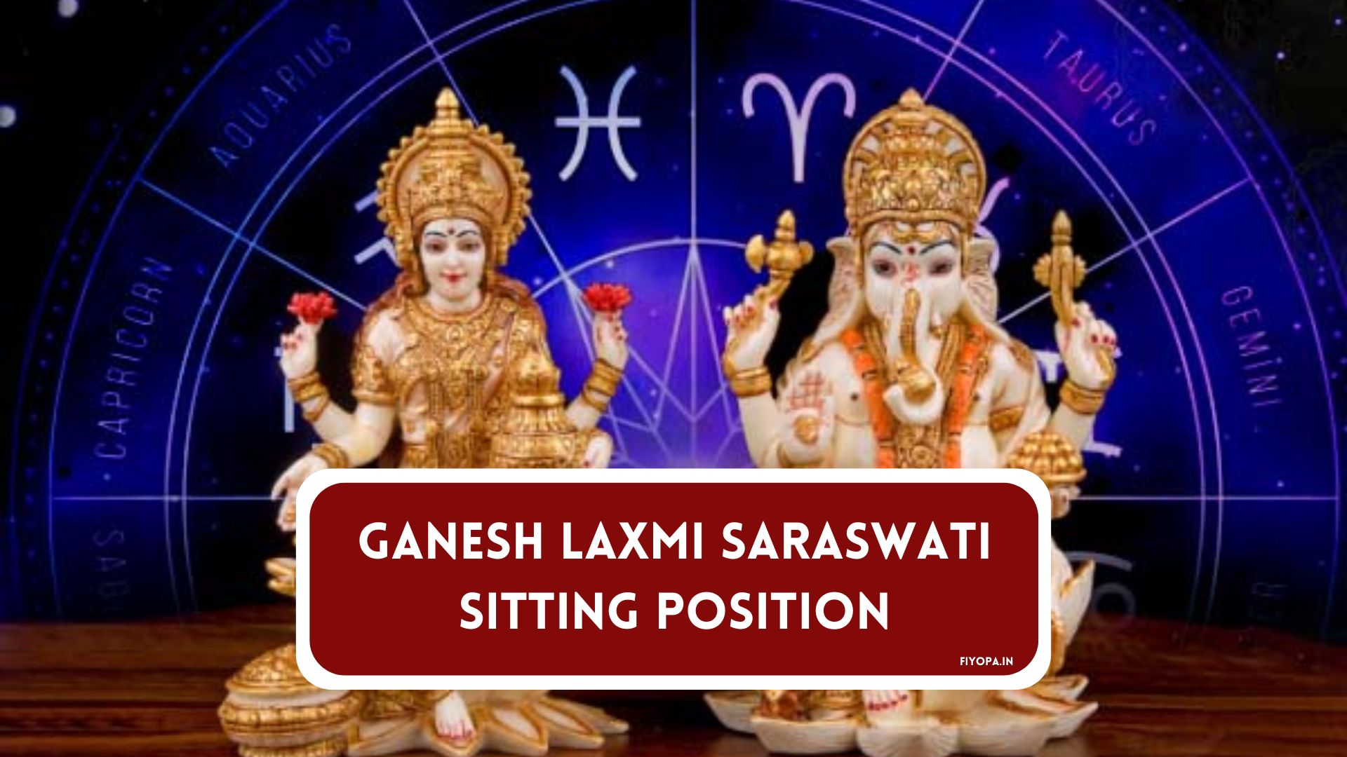 Ganesh Laxmi Saraswati Sitting Position