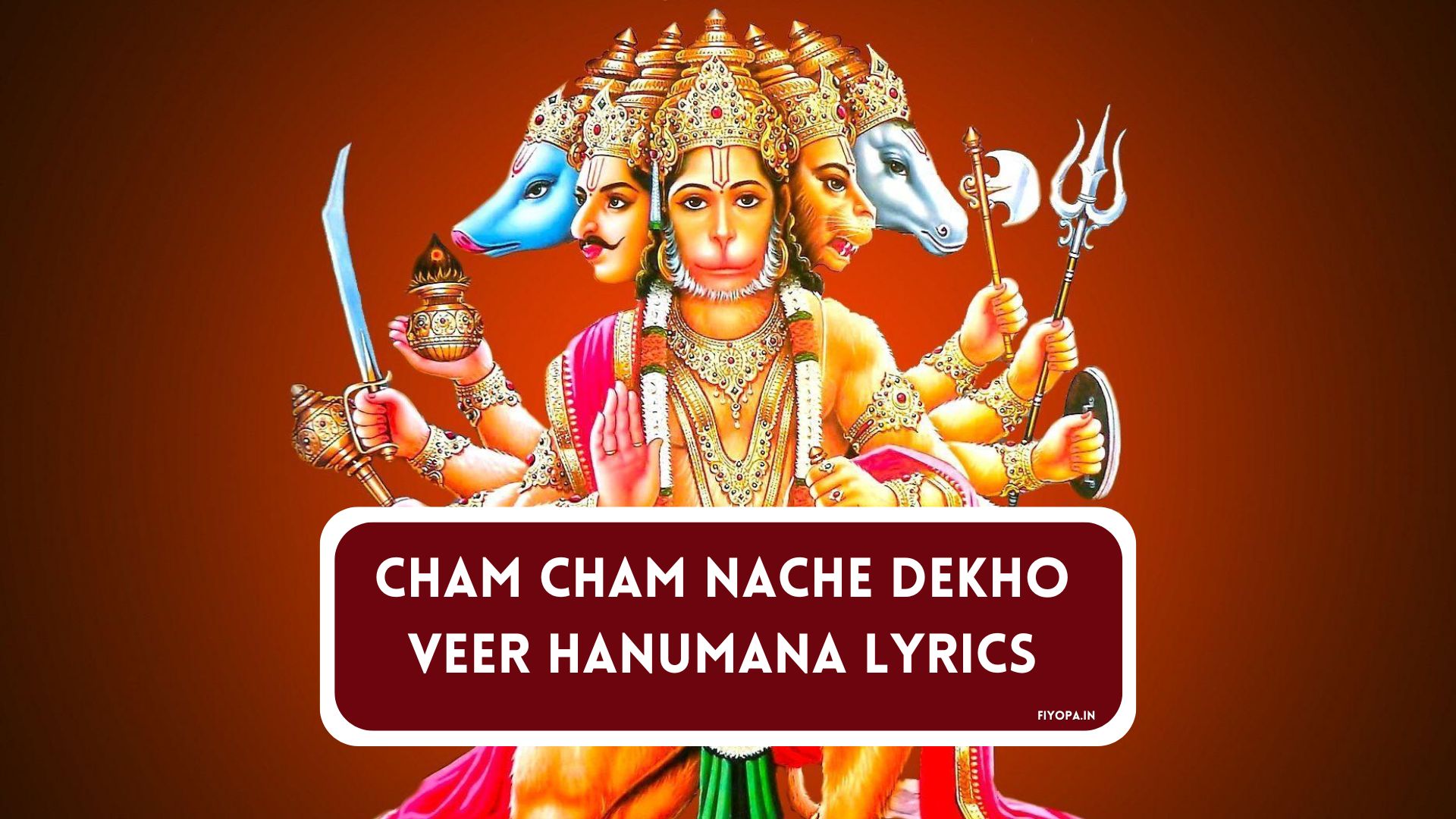Cham Cham Nache Dekho Veer Hanumana Lyrics