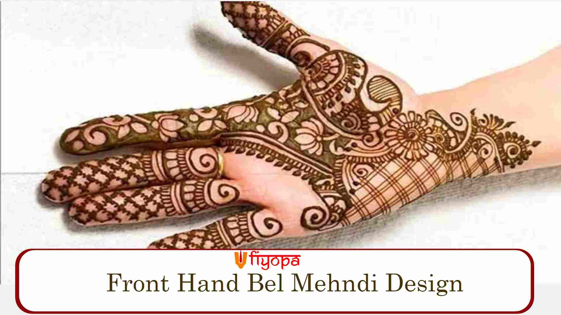 Bail Mehndi Design for Front-hand