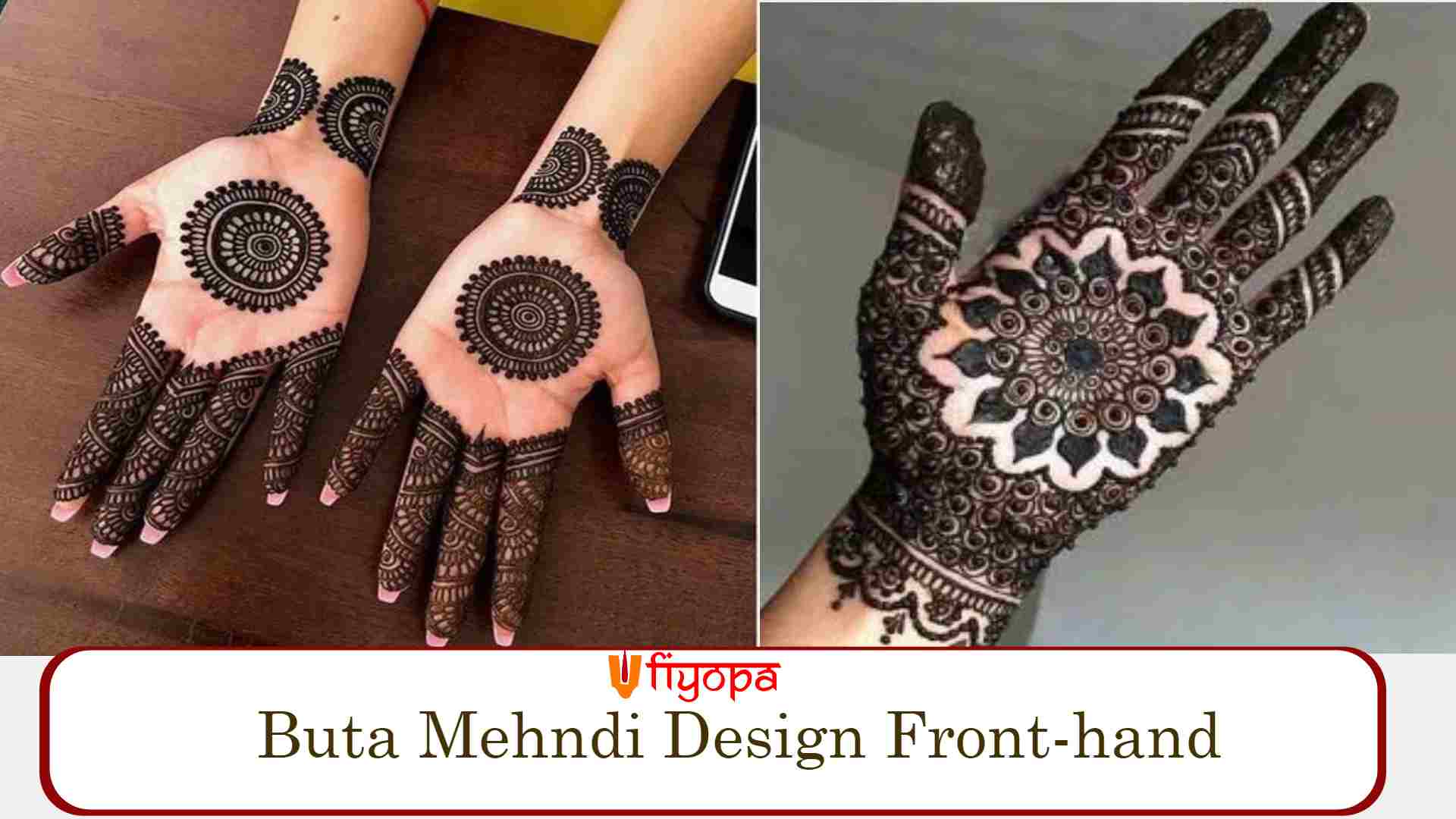 Buta Mehndi Design Front-hand