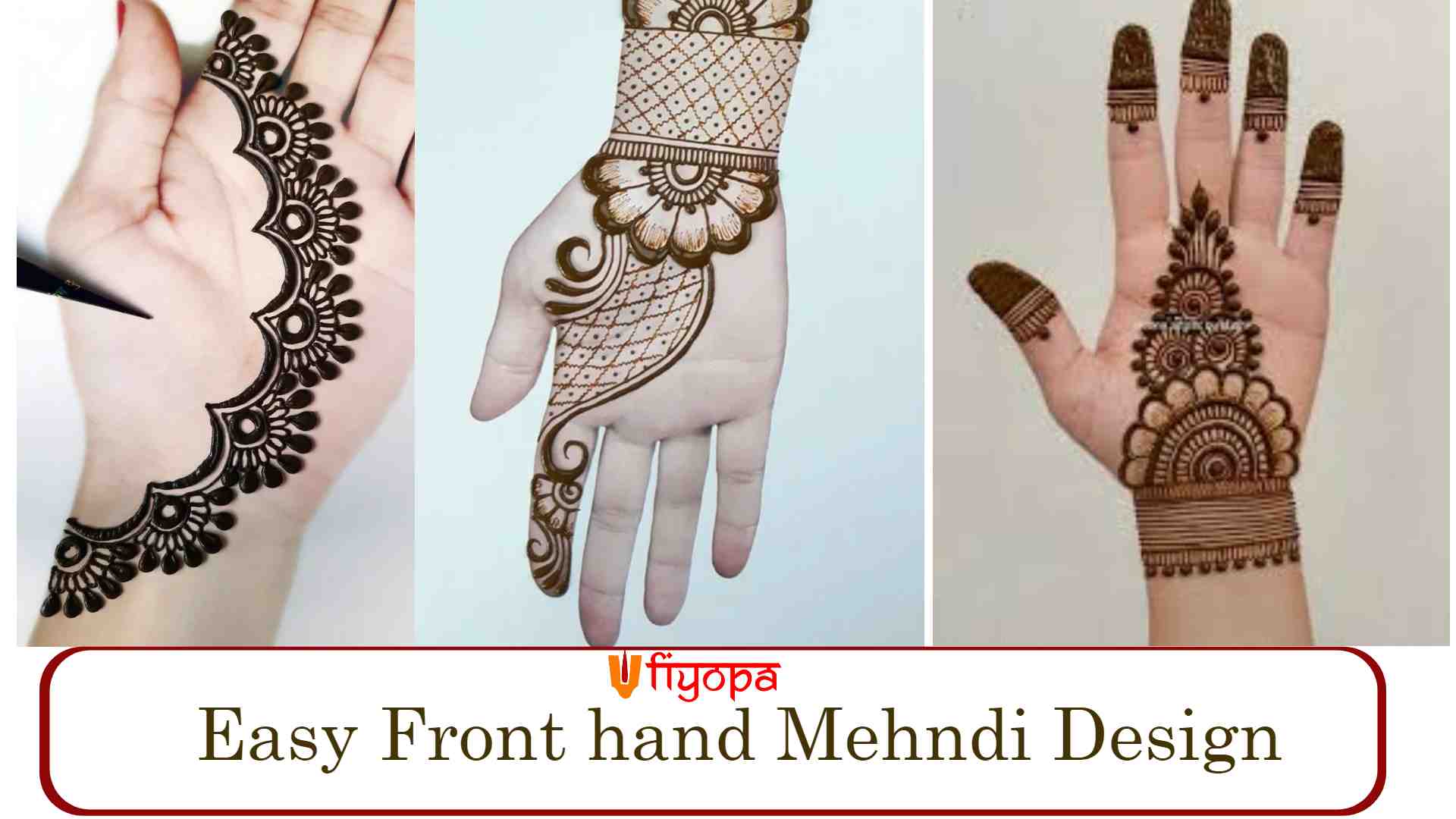 Easy Front hand Mehndi Design