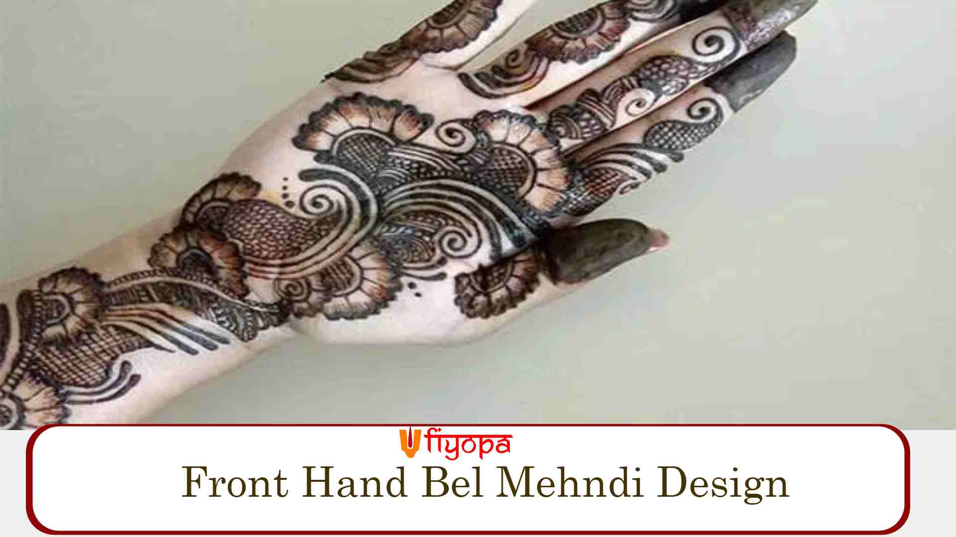 Front Hand Bel Mehndi Design