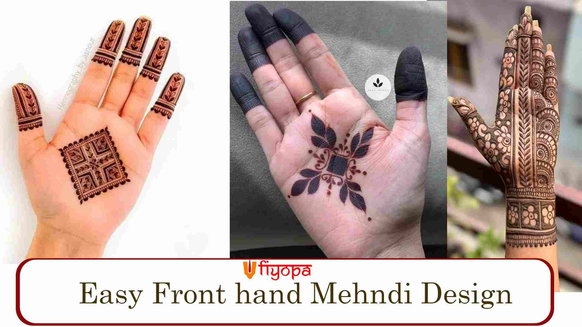 Front-hand Mehndi Design for Beginners