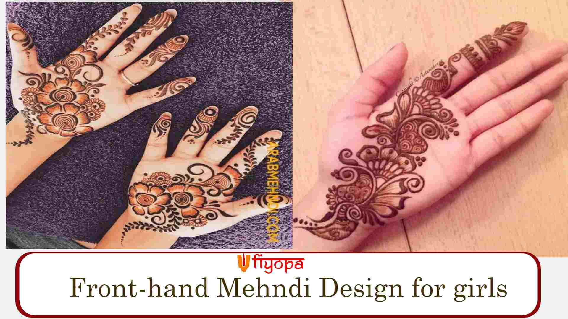 Front-hand Mehndi Design for girls