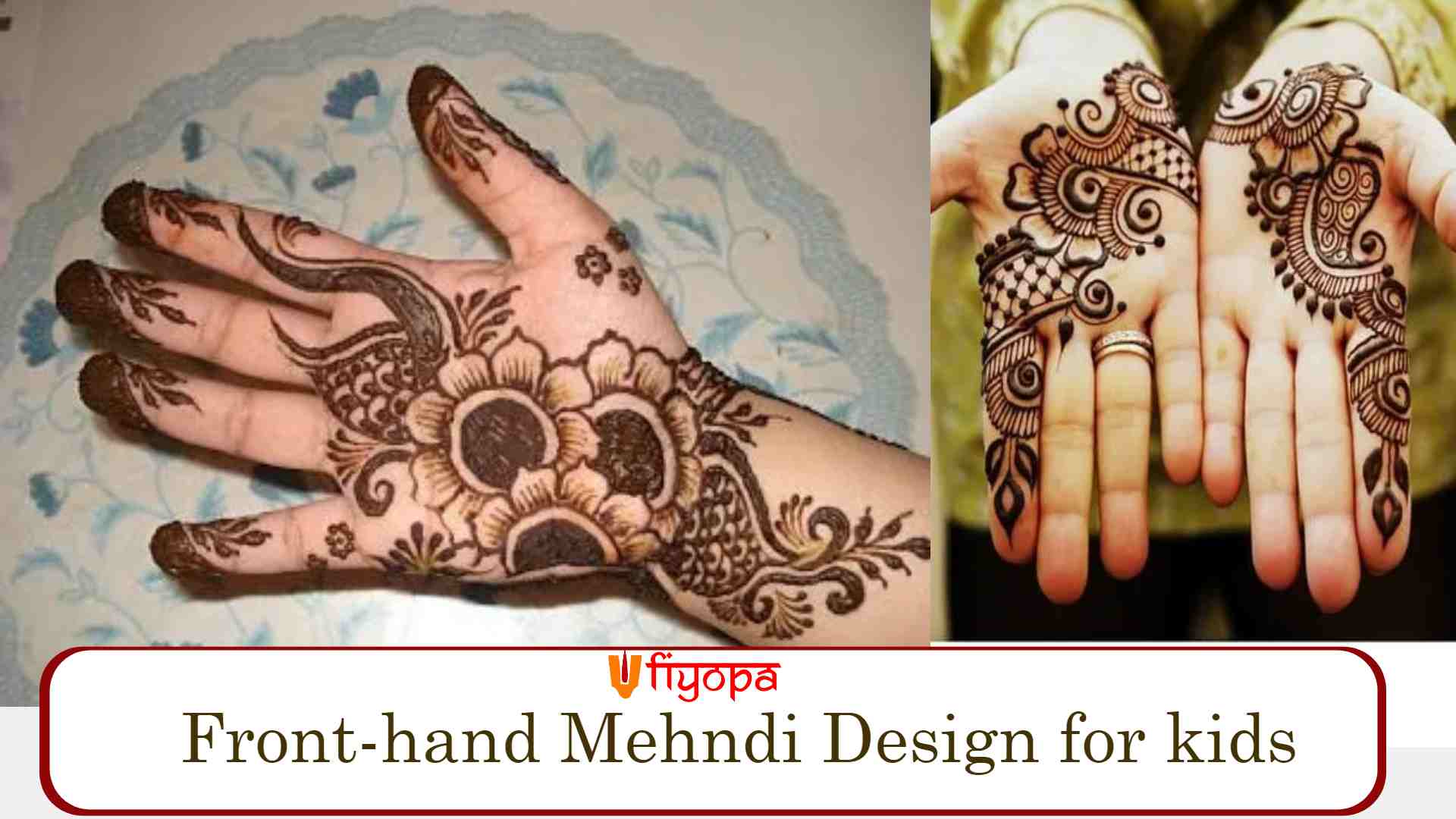 Front-hand Mehndi Design for kids