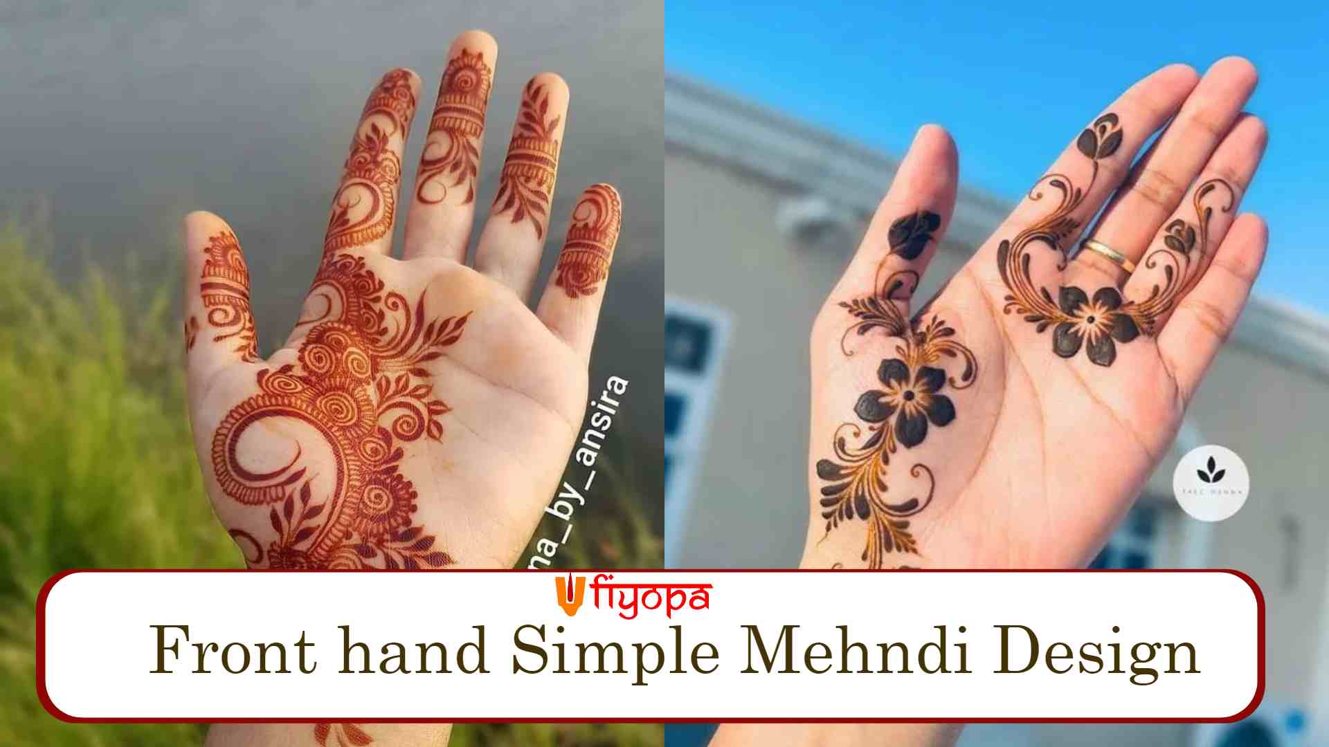 Front hand Simple Mehndi Design