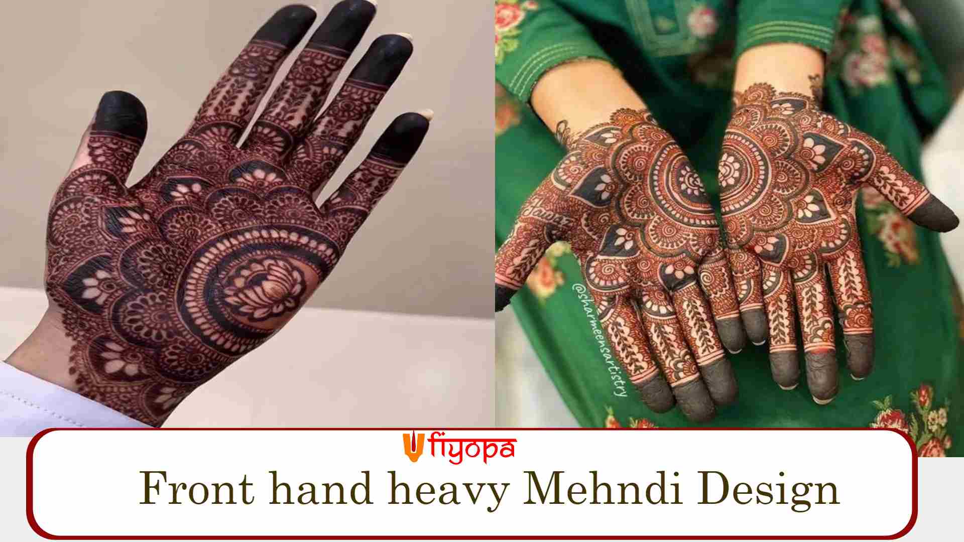 Front hand heavy Mehndi Design
